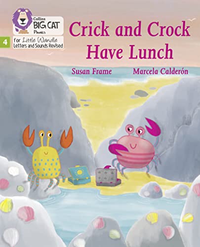 Book cover with cartoon crabs having a picnic on a beach.