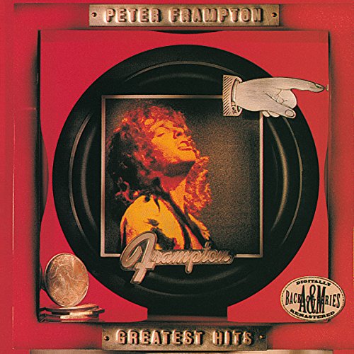 Peter Frampton Greatest Hits CD cover featuring a portrait of the artist on red.