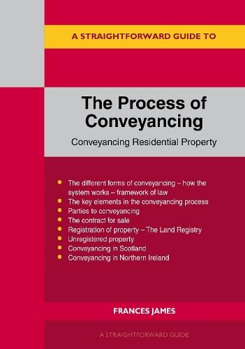 Red and grey book cover titled "The Process of Conveyancing" by Frances James.