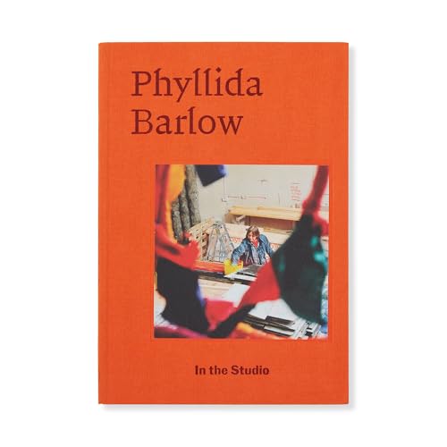 Orange book cover titled "Phyllida Barlow: In the Studio" with artwork.