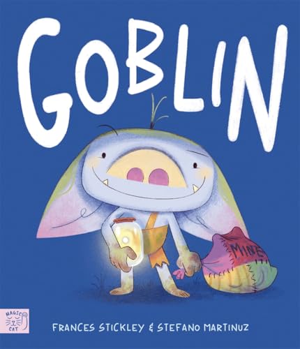 Book cover: cartoon goblin holding a glowing jar and sack.