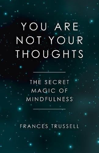 Book cover with white text on a dark, starry background.