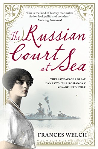 Book cover: woman in profile, ships, and title "The Russian Court at Sea".
