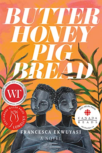 Book cover with title "Butter Honey Pig Bread" and two dark-skinned figures.