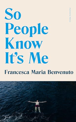Book cover: title and author text over image of person in water.
