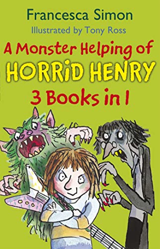 Book cover featuring Horrid Henry with monsters and a guitar.