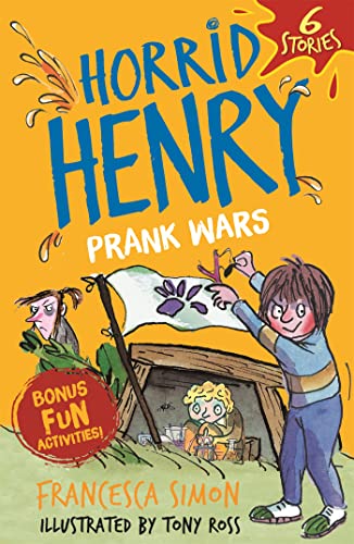 Horrid Henry" book cover depicting a boy raising a flag over a fort.