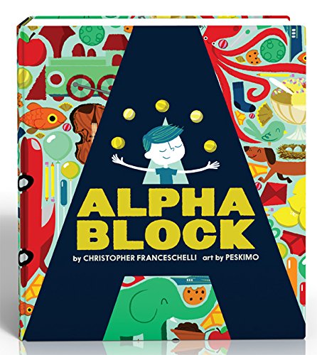 "Children's book cover featuring a cartoon boy on a large letter A shape."