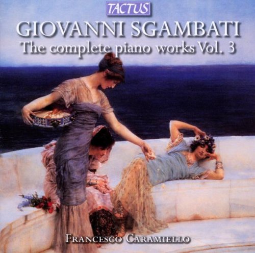 CD cover art featuring three women in classical attire by a body of water.