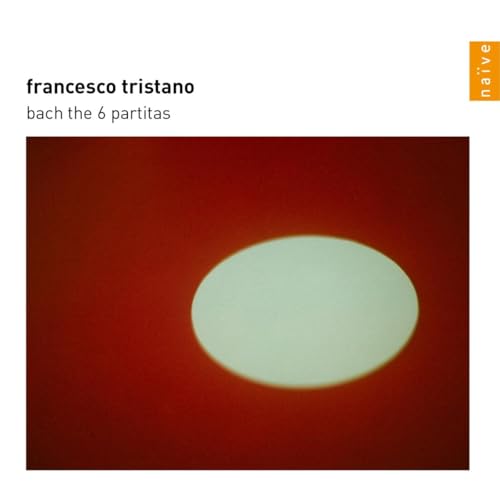 CD cover for Francesco Tristano’s “Bach: The 6 Partitas” with a bright oval.
