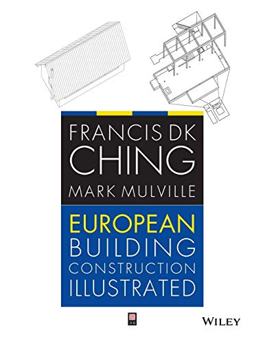 Book cover: “European Building Construction Illustrated” with architectural diagrams.