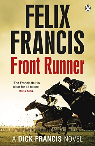 Book cover: "Front Runner" by Felix Francis, featuring horse racing imagery.