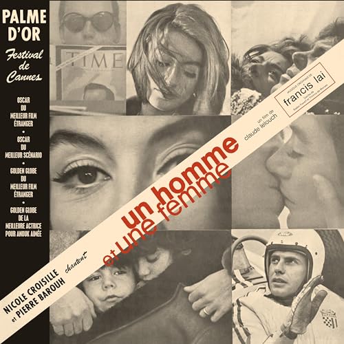 Vinyl cover for Un Homme et une Femme featuring a collage of black-and-white film stills.