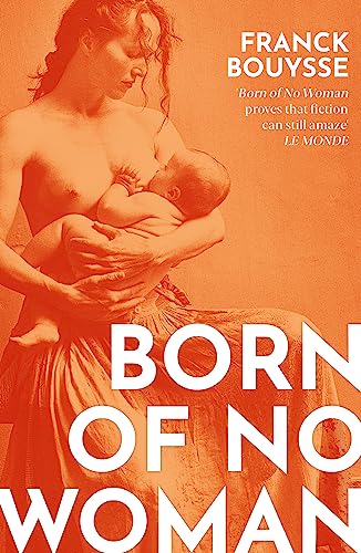 Book cover: woman cradling a baby, orange background, bold title text.
