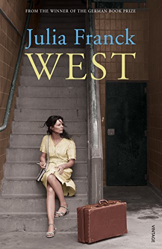 Book cover: “West” by Julia Franck, featuring a woman on stairs.
