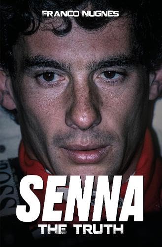 Book cover featuring a close-up portrait of Ayrton Senna with the title Senna The Truth.