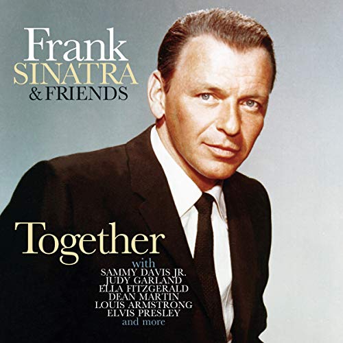 "Frank Sinatra in a black suit on a vinyl record album cover."