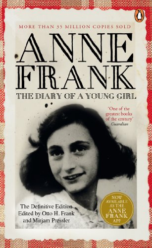 Book cover featuring a portrait of Anne Frank and bold title text.