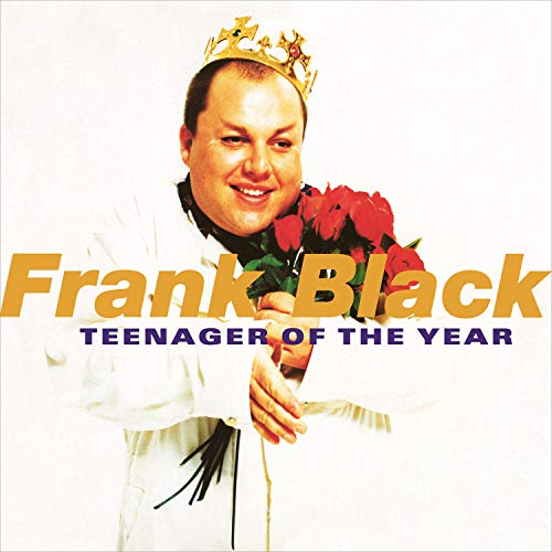 Album cover: Frank Black with a crown, holding red flowers.