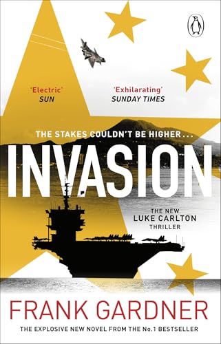 Book cover for "Invasion" featuring a navy ship silhouette and yellow stars.