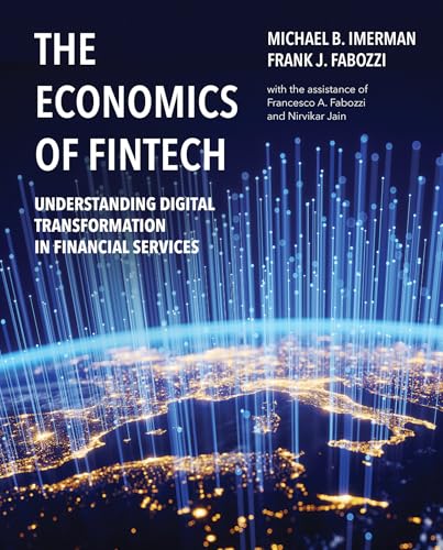 Book cover: “The Economics of FinTech” with digital network graphic.