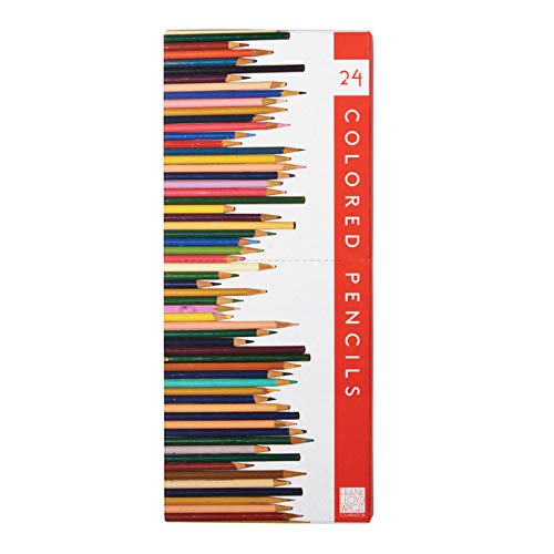 Box of 24 Frank Lloyd Wright colored pencils with a sharpener.