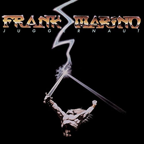 Album cover for Frank Marino’s “Juggernaut” featuring a sword and lightning.