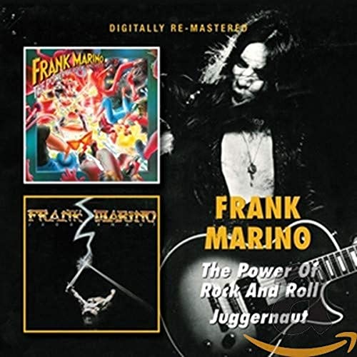 Frank Marino CD cover featuring two album artworks and a black and white portrait.