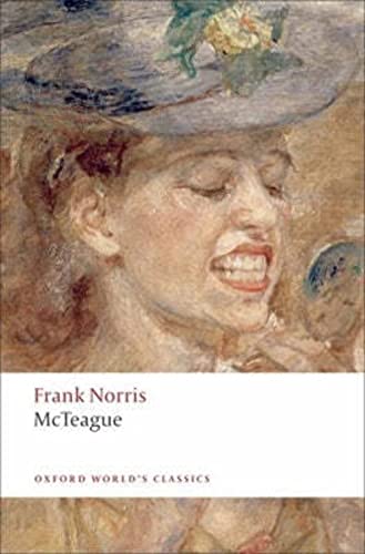 Book cover: painted portrait of a woman with a hat, title "McTeague".