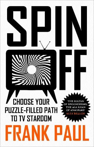 Book cover with bold text, a retro TV, and puzzle imagery.