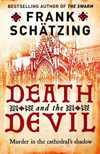 Book cover: "Death and the Devil" with a cathedral illustration.