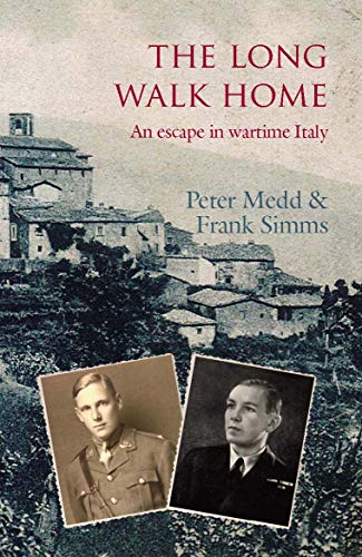 Book cover with Italian village backdrop and portraits of two men in uniform.