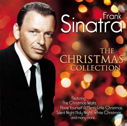 Frank Sinatra album cover for “The Christmas Collection” with red bokeh lights.