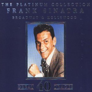 Frank Sinatra CD cover: dark blue background, portrait of Sinatra smiling.