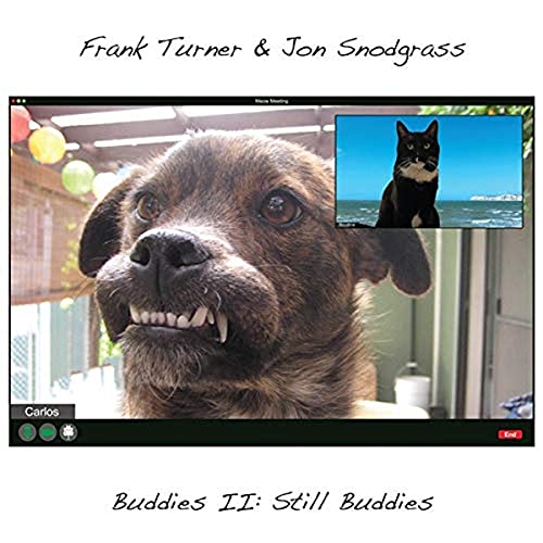 Album cover featuring a video call with a dog and a cat.
