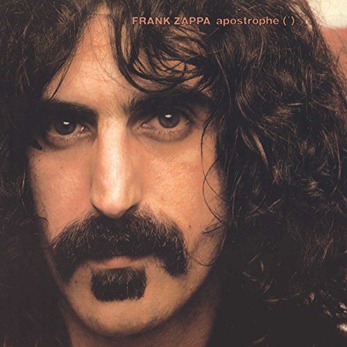 Close-up portrait of Frank Zappa with mustache, album cover art.
