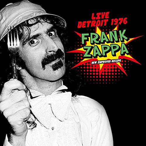 Frank Zappa album cover: black and white portrait with a fork.