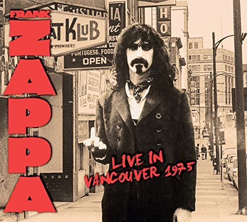 Frank Zappa album cover: portrait of musician in city street, 1975.