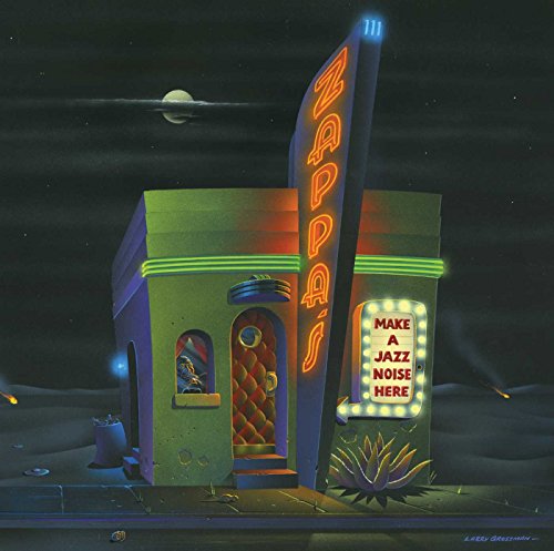 Frank Zappa album cover: a glowing neon sign above a small building.