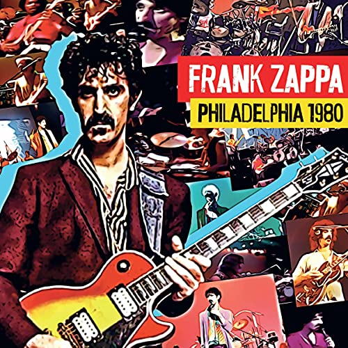 Frank Zappa album cover featuring a portrait and band performance collage.