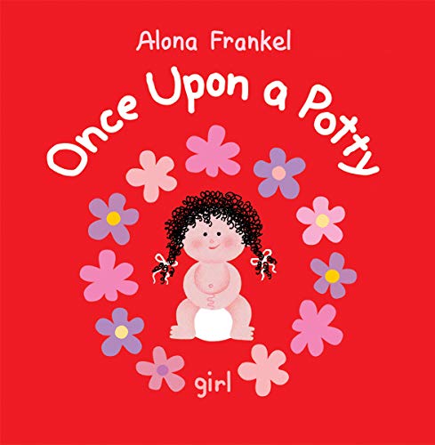 Book cover: "Once Upon a Potty - Girl" with a baby and flowers.