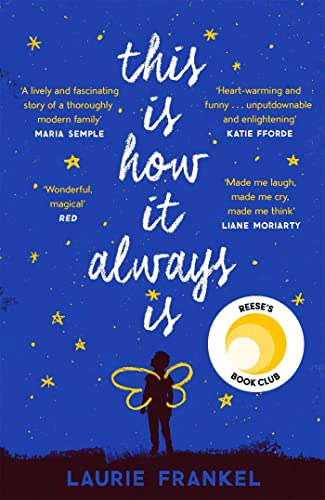 Book cover with white text, a silhouetted child, and starry night sky.