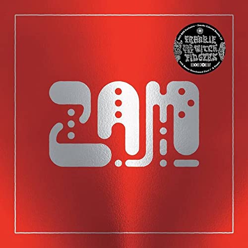 Vinyl album cover with a red background and silver metallic ZAM lettering.
