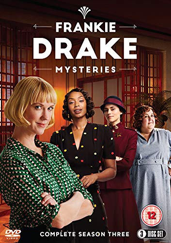 DVD cover for "Frankie Drake Mysteries" Season 3, featuring four women in 1920s attire.