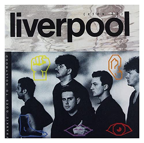 CD cover for Frankie Goes To Hollywood’s “Liverpool” with band portraits.