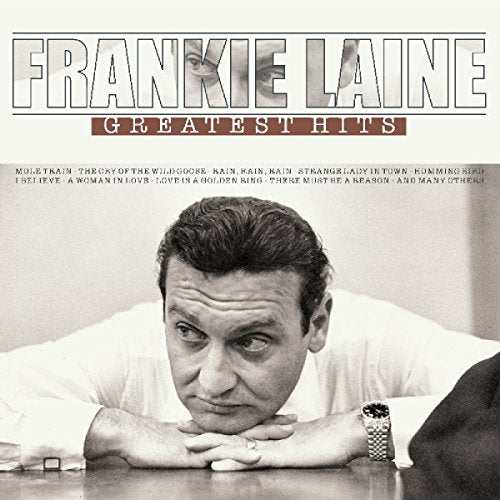 "Black and white vinyl album cover featuring Frankie Laine with song titles listed."