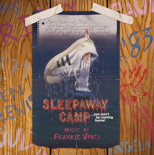 CD cover for "Sleepaway Camp" soundtrack with bloody shoe imagery.