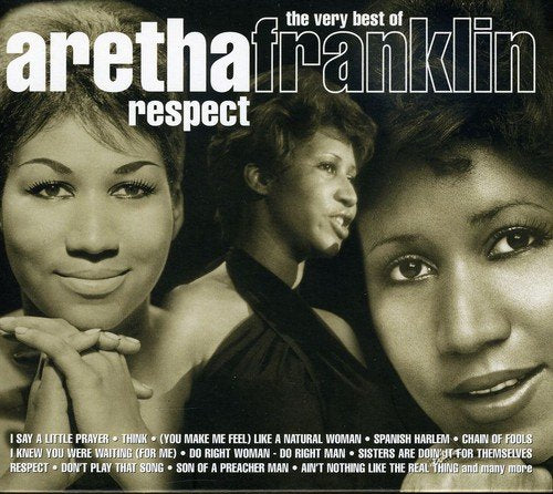 Album cover for Aretha Franklin’s “Respect,” featuring three portraits of the artist.