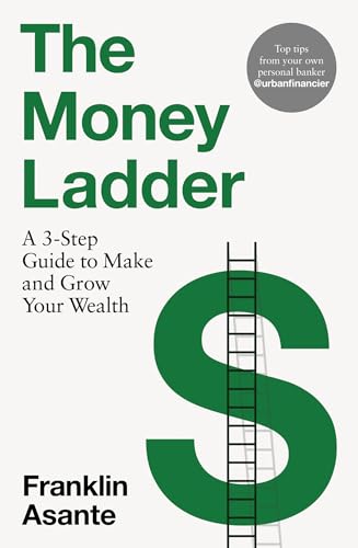 Book cover titled The Money Ladder with a large green dollar sign and ladder.