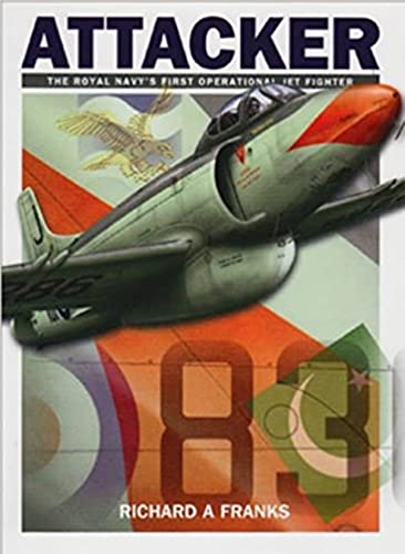 Book cover featuring a dark grey Supermarine Attacker jet fighter aircraft.
